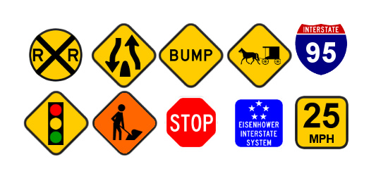 Road and Highway Signs