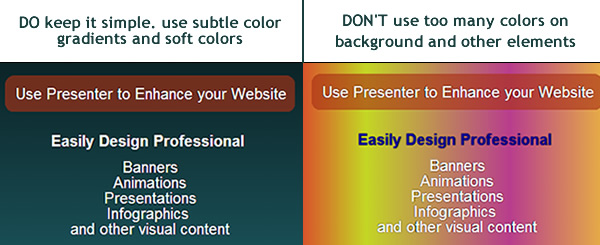 clean colors in presentations